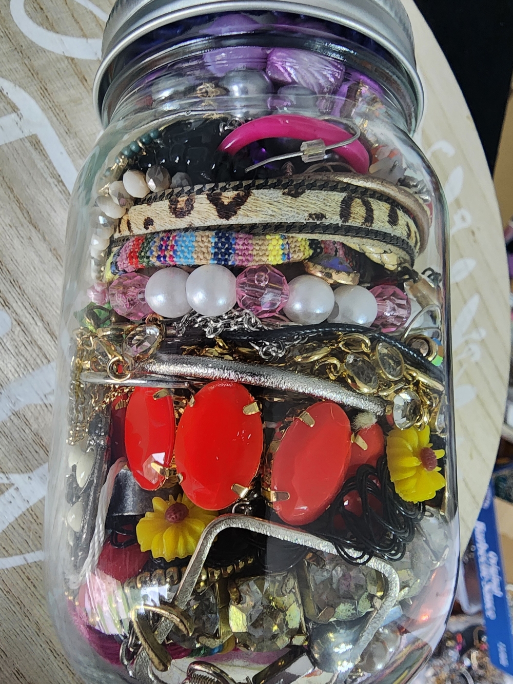 Mystery Jewelry Jar For Making Crafts DIY Beads Earrings Lot Bundle